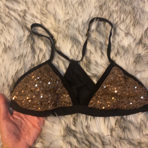 Beach Bunny After Dark gold sequin bikini - Picture 3 of 7